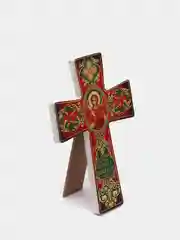 Золотой крест с подвесом из керамики 16 х 11 см