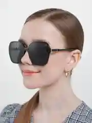 Черный очки женские солнцезащитные, квадратные