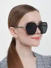 Черный очки женские солнцезащитные, квадратные