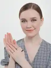 Серебряный женское кольцо комлект 3 шт