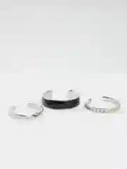 Серебряный женское кольцо комлект 3 шт