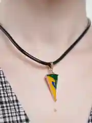 Желтый колье, 7 видов, этнические кулоны, каучуковый шнурок