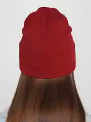 Багровый шапка унисекс длинная