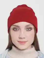 Багровый шапка унисекс длинная
