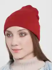 Багровый шапка унисекс длинная