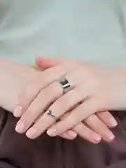 Серебряный комплект колец, набор из 6 шт., из бижутерного сплава