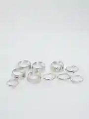 Серебряный комплект колец, набор из 6 шт., из бижутерного сплава