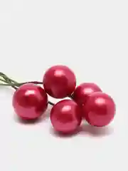 Бордовый ягода на ветке, 12 мм, 20 штук