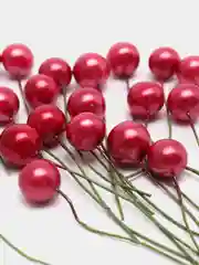 Бордовый ягода на ветке, 12 мм, 20 штук