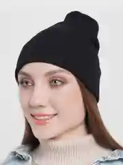Черный шапка унисекс длинная
