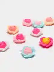 Прозрачный кабошон "Розочка двухцветная"