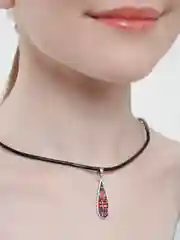 Индиго колье, 7 видов, этнические кулоны, каучуковый шнурок