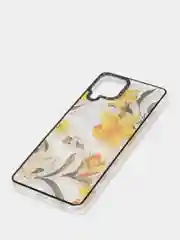 Желтый чехол Samsung Galaxy A22 4G / M22 / M32, Галакси А22 4G / М22 / М32 прозрачный с рисунком