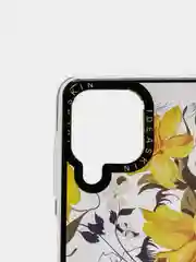Желтый чехол Samsung Galaxy A22 4G / M22 / M32, Галакси А22 4G / М22 / М32 прозрачный с рисунком