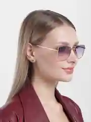 Золотой солнцезащитные очки без диоптрий, с защитой от УФО, женские