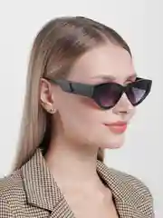 Черный очки солнцезащитные женские, имиджевые, UV400
