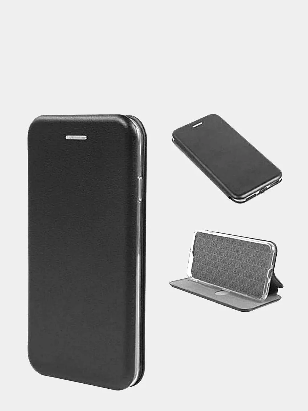 Черный чехол-книжка для Realme C3 / 5 / 6i