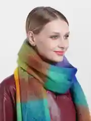 Алый шарф цветной, 250х40 см
