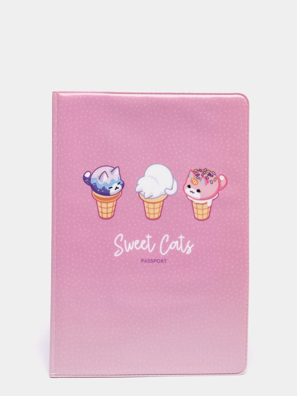 Обложка для паспорта MESHU "Sweet cats", 2 кармана