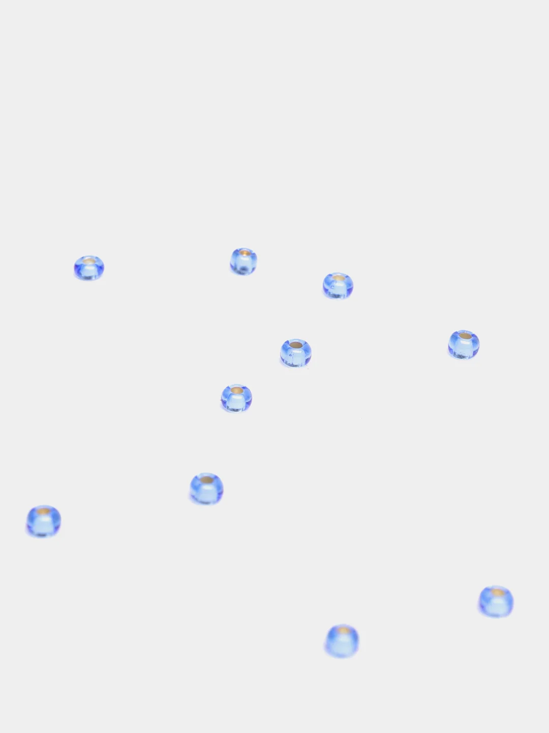 Светло-синий чешский бисер Preciosa 10/0, Transparent - silver line (10, 50 грамм)