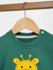 Бирюзовый детский джемпер с рисунками