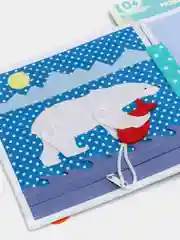 Бирюзовый развивающие книги из фетра