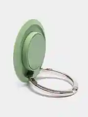 Зеленый попсокет металлический с кольцом для телефона или планшета