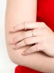 Белый кольца женские, набор 4 штуки