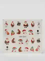 Угольный наклейки-слайдеры для дизайна ногтей и маникюра, новогодние, Новый Год