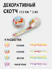Голубой декоративный скотч, 3 м