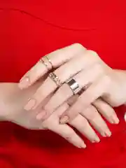 Серебряный кольца женские, регулируемые, набор 3 штуки