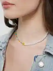 Красный чокер - цепочка на резинке 40 см HANDE MADE