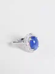 Синий винтажное кольцо с крупным камнем, Xuping