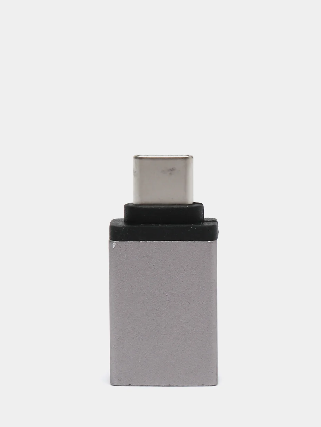 Серый адаптер переходник usb type c на usb otg