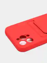 Красный wallet Чехол с карманом для карт iPhone 6 6s, 7 8 Plus, X XR XS Max, 11 12 13 Mini Pro Max