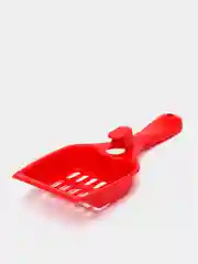 Красный совок с креплением для кошачьего туалета
