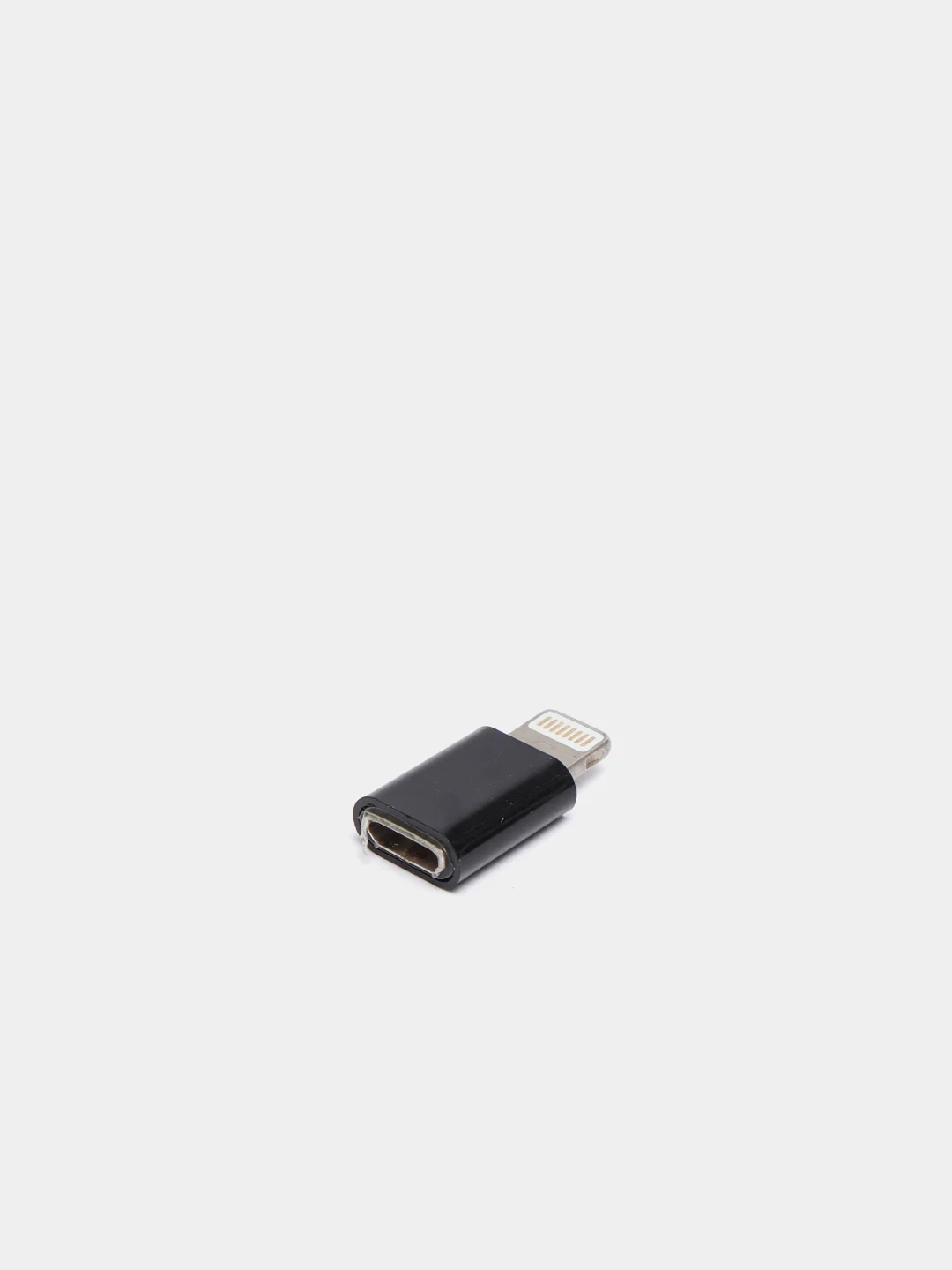 Черный переходник с microUSB на iPhone