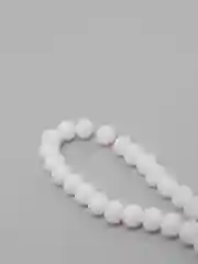 Белый бусины рондели, граненые, стеклянные