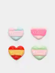Прозрачный кабошон "Сердечко Love", 2-8 штук