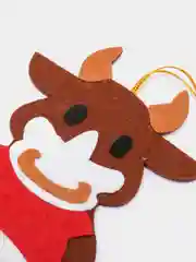 Новогодняя подвеска Бычок с кольцом в носу