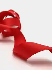 Красный лента декоративная "Ромбики", 2,5 см* 2 метра