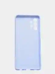 Голубой чехол Samsung A12 / M12 / A22 / M32 / M22 / A32 силиконовый с защитой камеры