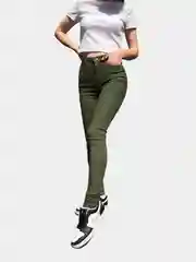 Зелёный хаки джинсы skinny женские зауженные, с высокой посадкой