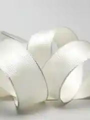 Кремовый лента репсовая с люрексом и атласной вставкой, 2,5 см x 2 метра