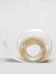Кремовый лента репсовая с люрексом и атласной вставкой, 2,5 см x 2 метра