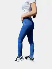 Синий джинсы skinny женские зауженные, с высокой посадкой