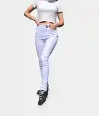 Белый джинсы skinny женские зауженные, с высокой посадкой