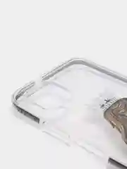 Серебряный чехол Huawei P40 Lite, Хуавей П40 Лайт, прозрачный плотный с рисунком и цветной рамкой