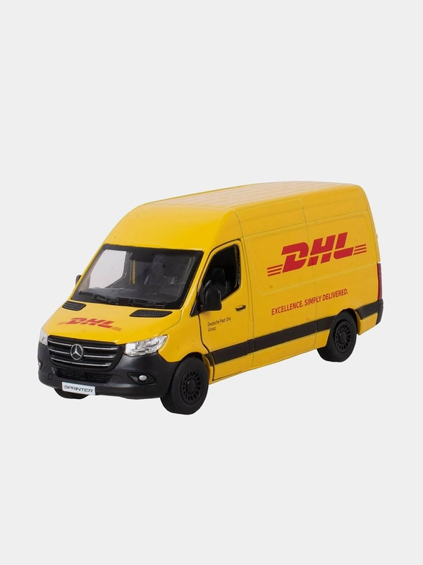 Машинка металлическая инерционная/Mercedes-Benz Sprinter DHL Edition/Kinsmart KT5426