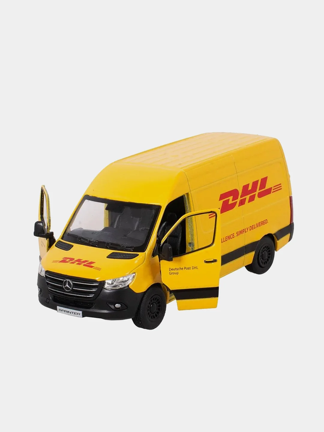 Машинка металлическая инерционная/Mercedes-Benz Sprinter DHL Edition/Kinsmart KT5426